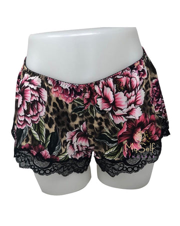 Dorina D01640M Dolores Floral and Cheetah Print Lace Boyshort myselflingerie.com